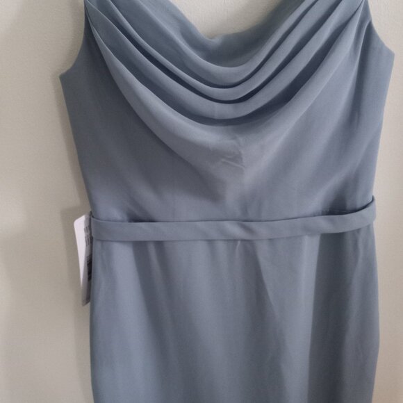 NWT Azazie Summer Dusty Blue Bridesmaid Dress Size A0 - Picture 3 of 5